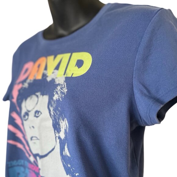 🌸4/$20🌸 Gap Cropped David Bowie Graphic Short Sleeve T-Shirt - Picture 3 of 13